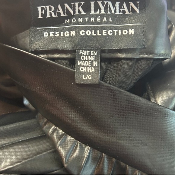 Frank Lyman Design Black Midi Skirt - Faux Leather - Picture 3 of 8